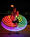 Illuminated Hoop and Balls at Fire Juggling
