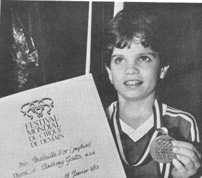 he symbols of world-renown - Anthony with his Paris medal.