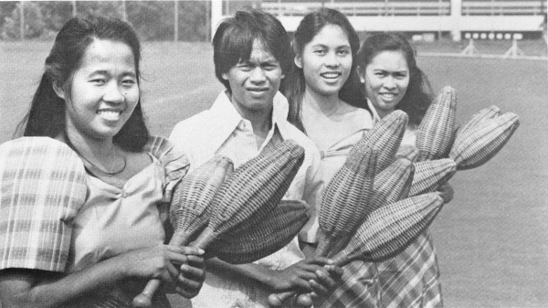 Cabangaham Jugglers with hand-made rattan clubs.