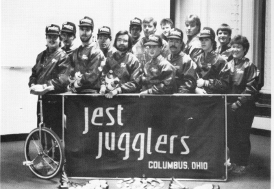 Westerville, Ohio's Jest Jugglers in full uniform.