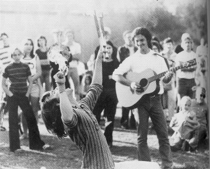 Bob Rosenberg draws a crowd with fire