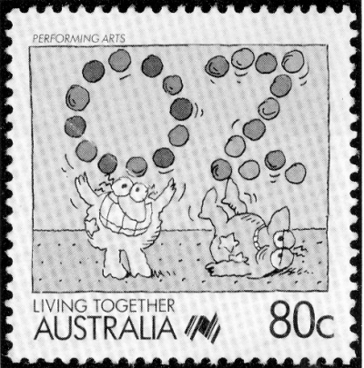 Australian Juggling Stamp