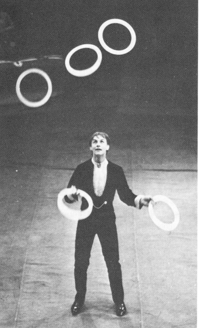 Sergei Ignatov with five ring pancakes in 1975.