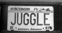  Jim Newton's license plate.