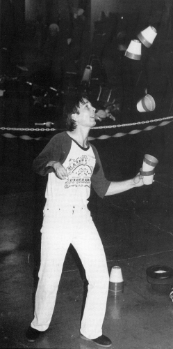 Dale Jones working up a sweat in practice, circa 1985.