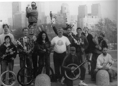 Philadelphia Jugglers Club (partial membership, April '95 (Dick Ranier photo)