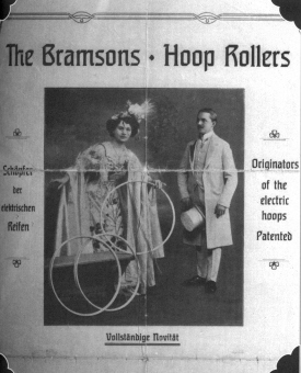 Show posters from 1909 in the early days of the Bramson juggling act.