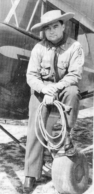 A longtime Scout leader, Art gave any boy in his troop who reached the Eagle rank their first flying lesson in his Piper Coupe plane (1946 photo)