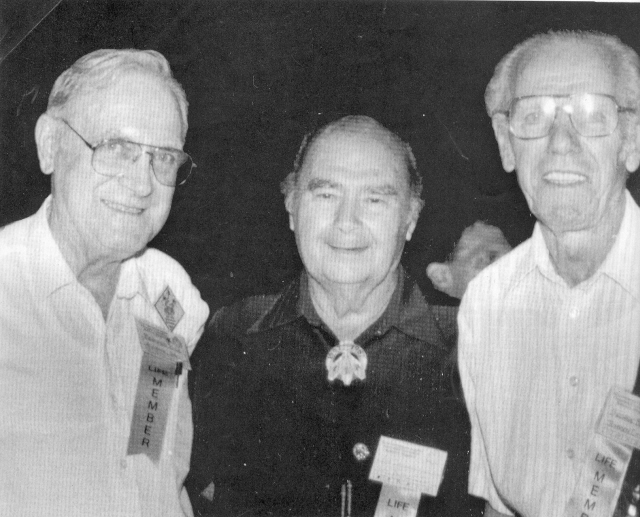 In 1989 in Baltimore, Jennings (c) gathers with fellow IJA founders Bernard Joyce (l) and George Barvine (r)