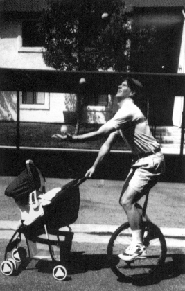  Dana Tison takes his new baby for a stroll. 