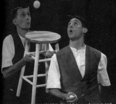 The Stoolies (l-r) Aaron Schettler and Reid Belstock, used their namesake prop to good advantage in winning the bronze medal (Glen Korengold photo)