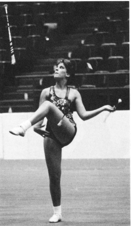 Sharon Torres, winner of the USTA Junior division three baton title in 1986