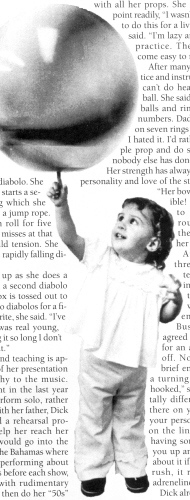 Noelle seemed to take to juggling at a young age.