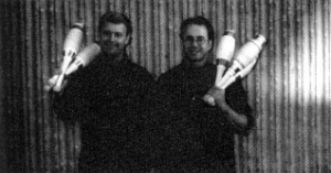 Atlanta Olympic jugglers (l-r) Berg and Fenster.